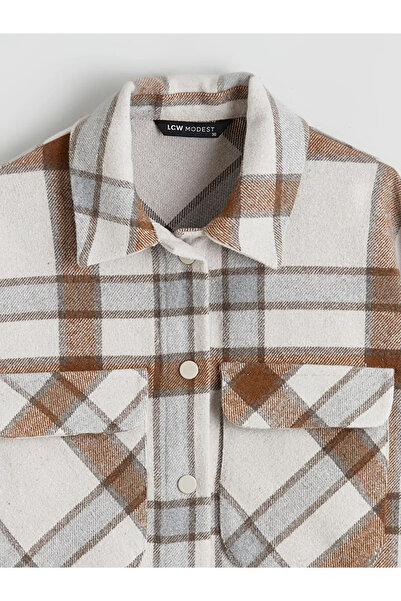 LC Waikiki Καρό Oversize Γυναικείο Πουκάμισο Τουνίκ