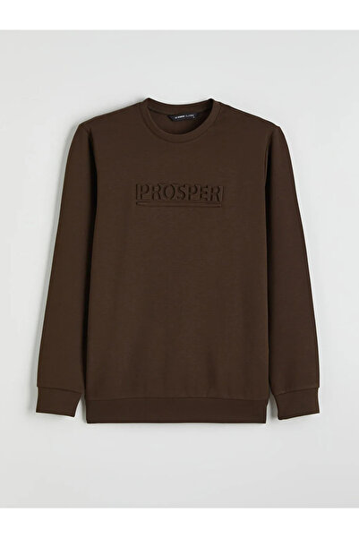 LC Waikiki Ανδρικό φούτερ με στάμπα Crew Neck