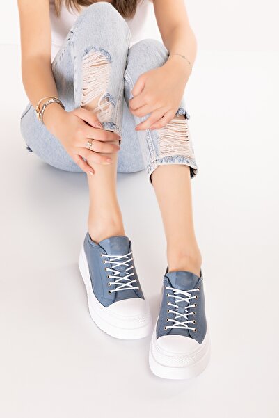 Gondol Αθλητικά παπούτσια καθημερινής χρήσης από γνήσιο δέρμα zx.1104 Μπλε