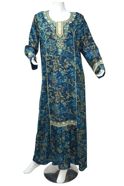 Zainah جلابية نسائية - فستان طويل محتشم بتفاصيل مطرزة | مثالي للمناسبات الرسم...