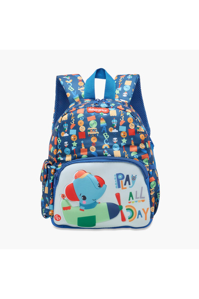 FISHER PRICE Fisher- Printed Backpack with Adjustable Straps and Zip Closure
