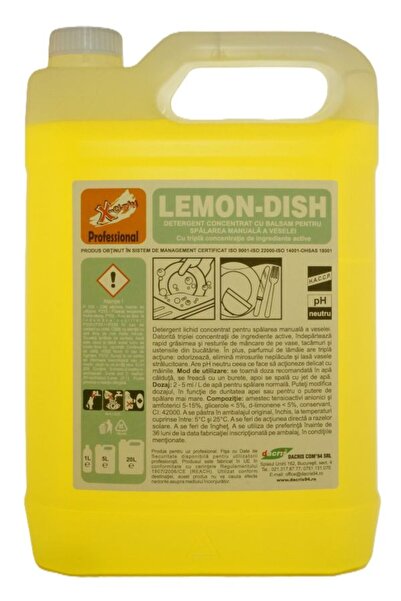 Dacris LEMON DISH PROFESSIONAL 5L CANISTER (PROFESSIONAL DISH DETERGENT)