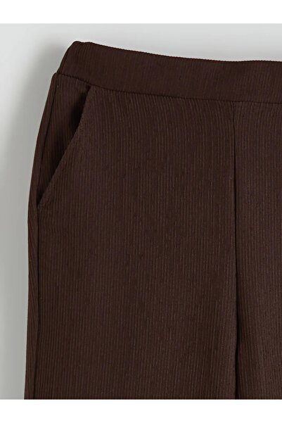 LC Waikiki Wide Leg Women's Trousers with Elastic Waist