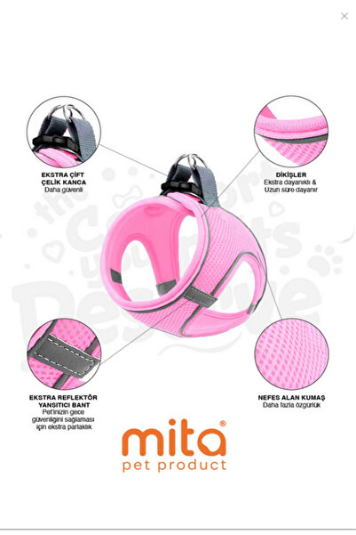 Mita Set of 12 Air Mesh 3XS Breast Collar Light Pink