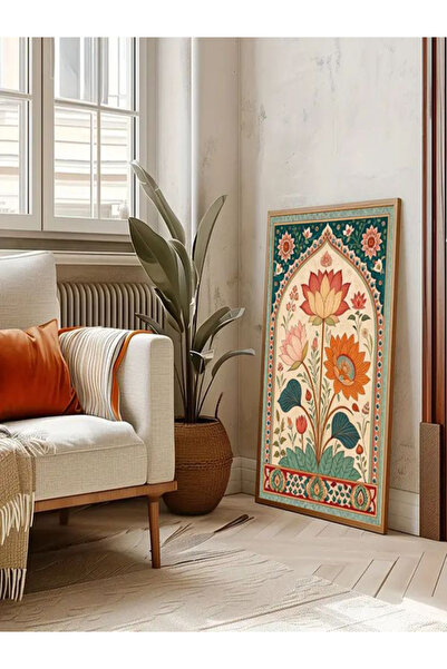 MOMSTAR Etnik Desen Bohem Arkası Yapışkanlı Duvar Tablo Sticker