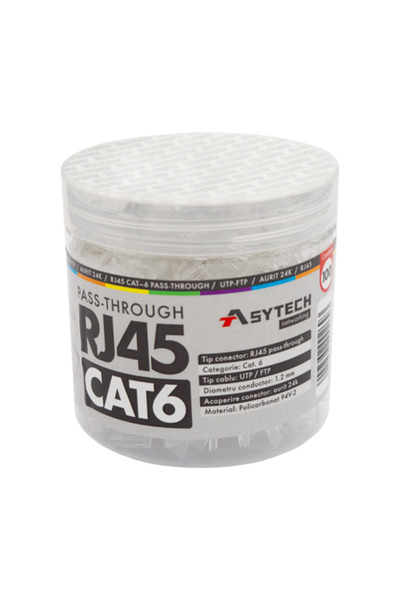 Asytech Mufa RJ-45 UTP Cat.6 EZ Passthrough (100 buc)