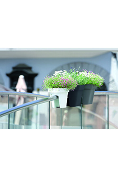 Prosperplast Lofly Railing terracotta planter, 245mmx225mm