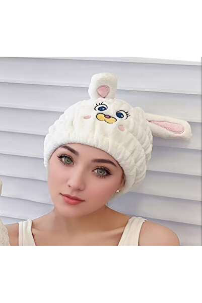 BABUN М'яка, водопоглинаюча, еластична шапочка для волосся з кольоровими фігурками для жінок, феном для волосся