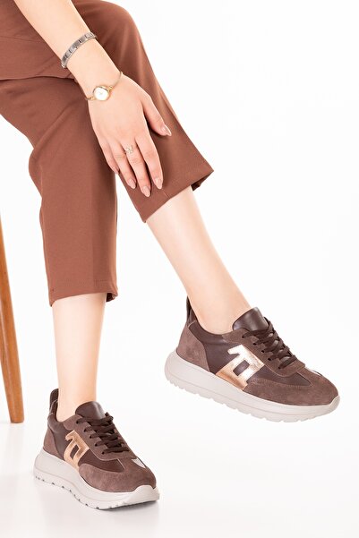 Gondol Piele autentică în interior și în exterior Talpă anatomică Pantofi sport ușori ars.509 Maro