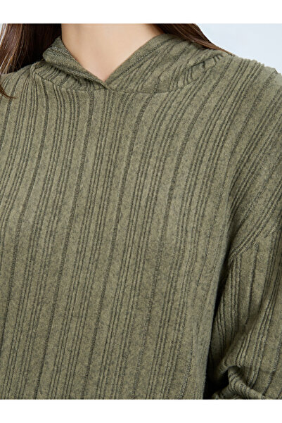 Take Two By Styli Olive Ribbed Hoodie and Leggings Co-ords