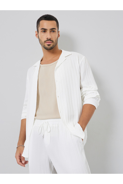 Take Two By Styli Men Textured Shirt and Pants Co-ords