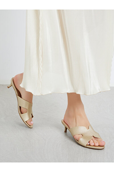 Styli Wide Strap Low Heel Mules