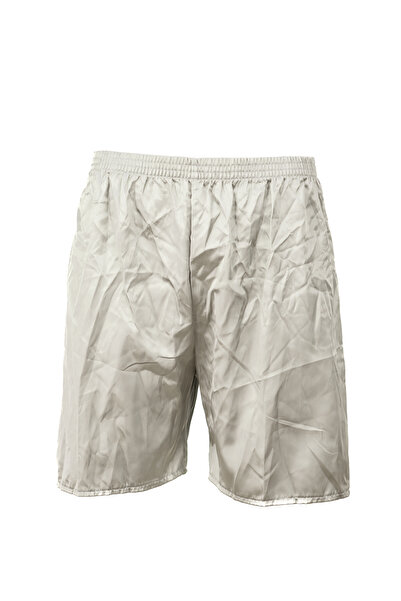 Oppland Men's Satin Fabric Shorts Solid Color Elastic Waistband No Pockets Relaxed Fit Lightweight Fabric