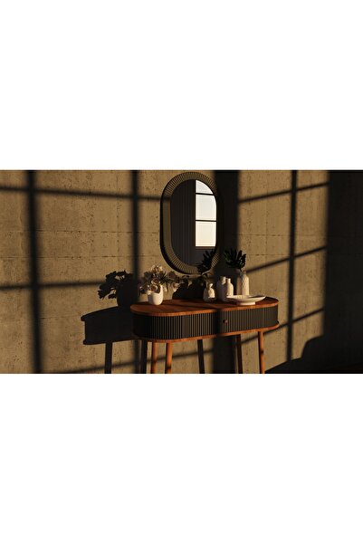 3mzp Mobilya Aynalı Montajsız Ahşap Ayaklı - Renkli Dekoratif Bombe Dresuar