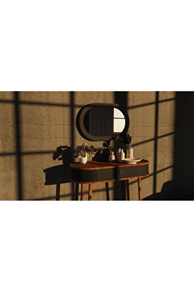 3mzp Mobilya Aynalı Montajsız Ahşap Ayaklı - Renkli Dekoratif Bombe Dresuar