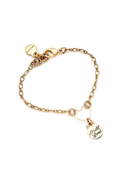 Mon Reve Lava Heart Charm Chain Bracelet