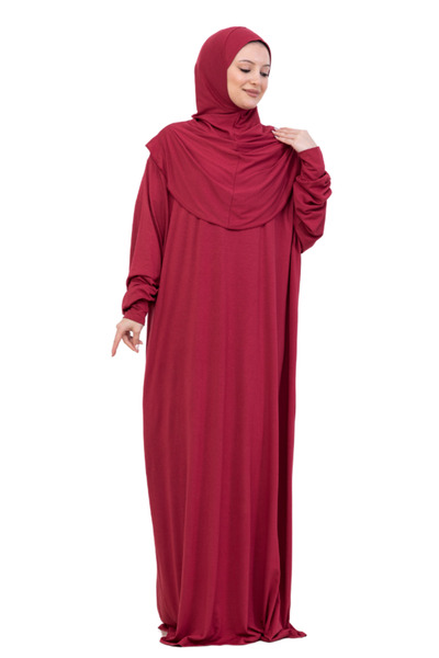 Modish Group One Piece Prayer Dress Set, Viscose Soft Hijab Abaya, Comfortable Ready-To-Wear Shawl Headscarf Suit