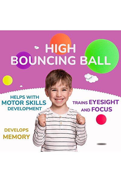 JZS Bouncy Balls 25 Pack 32mm Glowing Solid Color