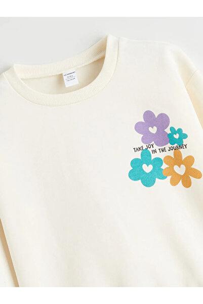 LC Waikiki Floral Girl's Sweatshirt and Leggings