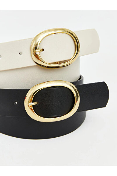 LC Waikiki Leather Look Women's Belt 2 Pack