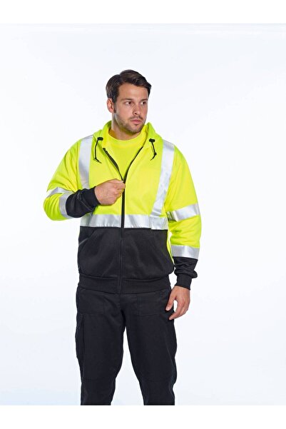 PORTWEST Hanorac bicolor cu fermoar, vizibilitate mare, B315, galben, XL