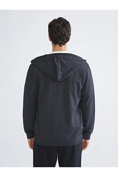 LC Waikiki Hooded Long Sleeve Men's Zippered Sweatshirt