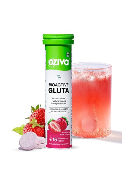 OZIVA Bioactive Glutathione Effervescent Tablets (15) - Strawberry Swirl