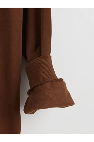 LC Waikiki Мъжки дебел суичър с щампа с кръгло деколте