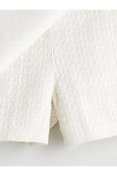 LC Waikiki Beli Fermuarlı Dokulu Tüvit Şort Etek