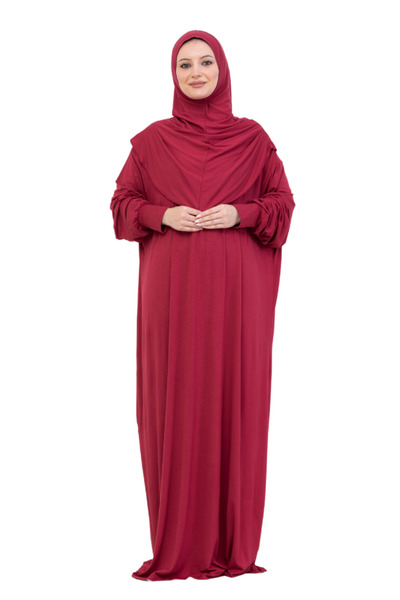 Modish Group One Piece Prayer Dress Set, Viscose Soft Hijab Abaya, Comfortable Ready-To-Wear Shawl Headscarf Suit