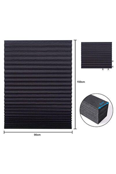 JZS Pleated Window Shades Blackout Light Filtering Easy Install Blinds