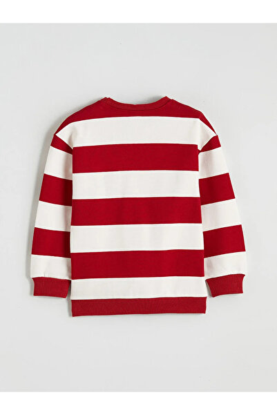 LC Waikiki Crew Neck Striped Boy's Thick Sweatshirt