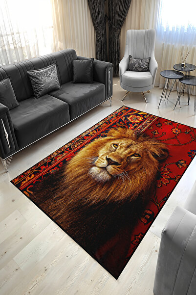 YTR HOME Dijital Baskı Yıkanabilir Kaymaz Taban Dekoratif Salon Mutfak Halısı...