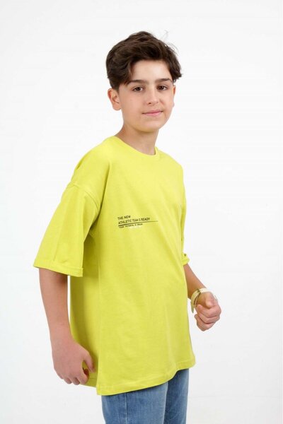 Toontoy Boy's Printed Crew Neck Short Sleeve T-Shirt
