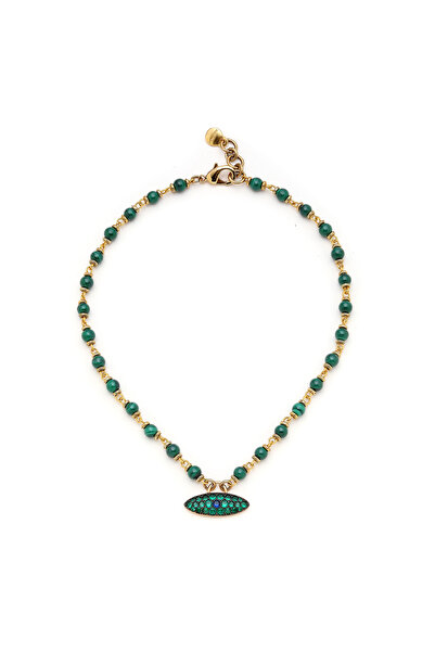 Mon Reve Earth Song Green Zircon Eye Malachite Necklace