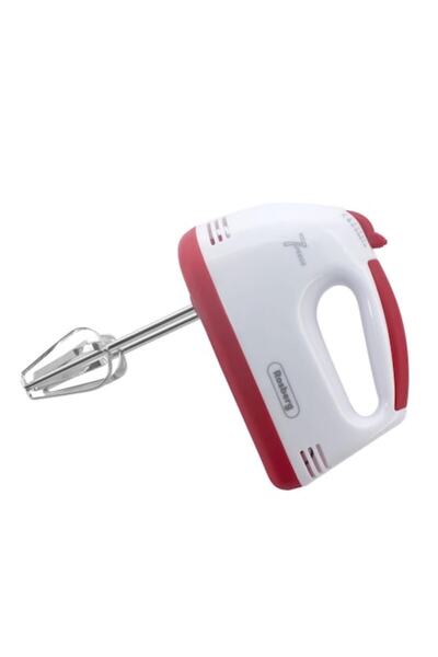 rosberg R51110G Hand Mixer, 200W, 7 Speeds, Chrome Beaters, Red/White