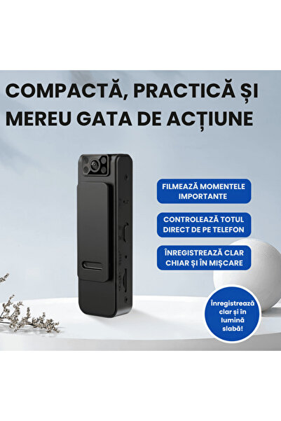 OferteTop Mini 2K Action Camera With Wi-Fi, App Control, Stabilization And Rotating Lens