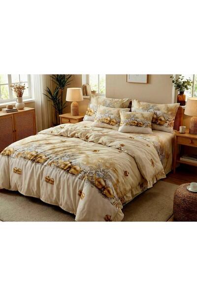 OEM Christmas bed linen, 6 pieces, 2 persons, Multicolor