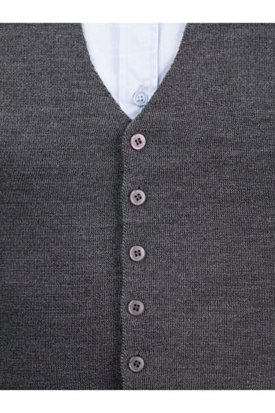 Çizgi Triko Ανδρικό πλεκτό αμάνικο γιλέκο με κουμπιά - 4241LS