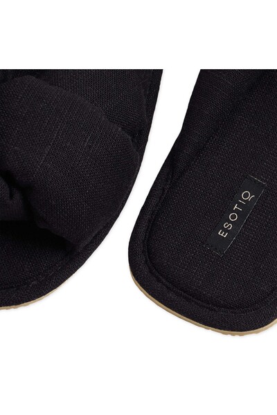 ESOTIQ Women's Home Slippers Open Toe Textured Fabric Style Comfortable | Joya