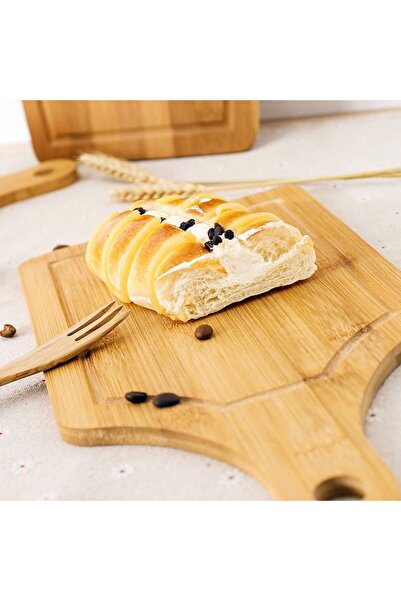 dealshopromania Platou de prezentare și servire din bambus 33 x 18 cm Eleganț...