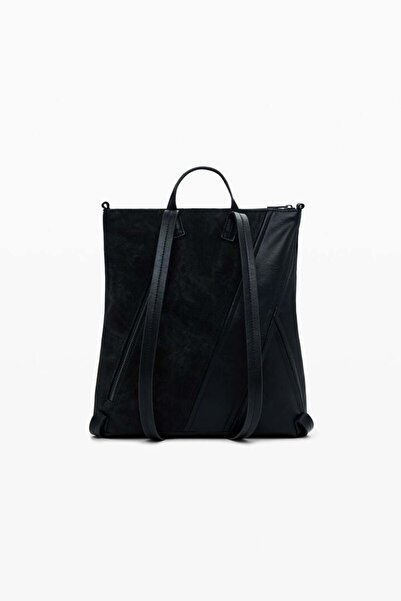 Desi Small corset-effect faux leather backpack