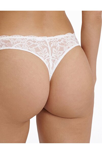 ESOTIQ Chiloți tanga pentru femei, slip, cu imprimeu floral din dantelă și volane moi, eleganti și senzuali | Klara