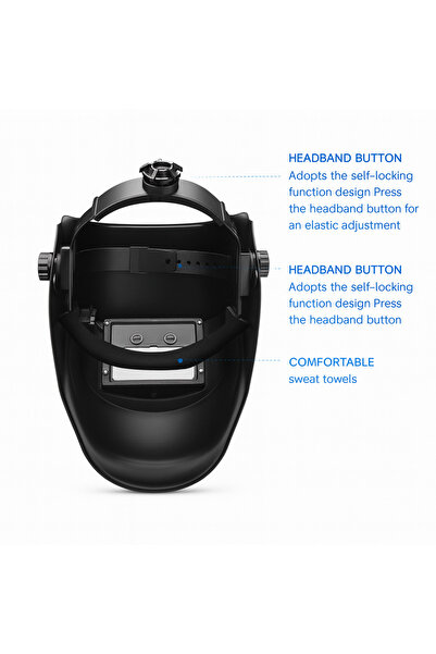 Teox Automatic welding mask DIN 9-13 with liquid crystals and UV IR protection