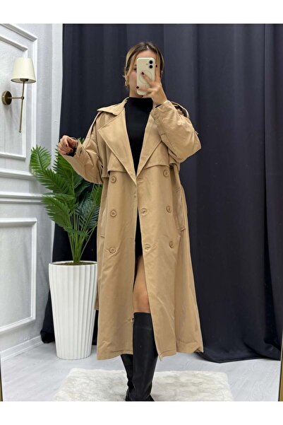 BERİLLİON Bel Kuşaklı İç Astarlı Trençkot