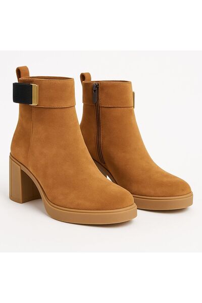 Solo Bag Γυναικείες μπότες νέας σεζόν με φερμουάρ και λεπτομέρεια με απλή αγκράφα, καθημερινά άνετα και ευρύχωρα