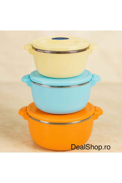 dealshopromania Set de 3 caserole termice Heinner Art of Dining – 2 litri, 4 litri și 6 litri mențin temperatura