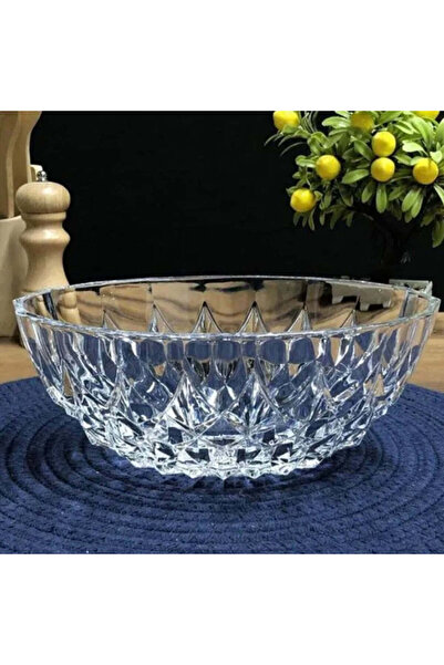 dealshopromania Bol oval din sticlă Lavinia 24 x 15.5 x 9.5 cm design elegant...