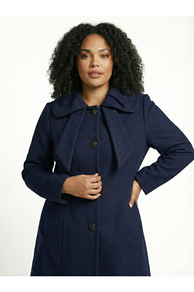 Roxxlen Palton clasic din pâslă cu buzunare de mărime mare