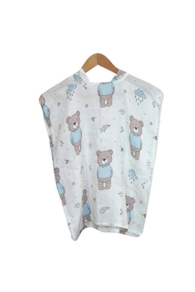 Mimiko Baby & Kids Muslin Poncho 0‑6 Years – 100% Organic Cotton – Hooded Mus...